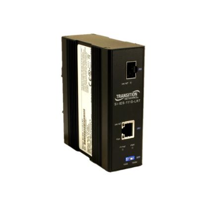 Picture of Transition Networks Hardened PoE Media Converter - Fiber media converter - GigE - 10Base-T, 100Base-TX, 1000Base-T, 1000Base-X, 100Base-X - RJ-45 / SFP (mini-GBIC) - up to 0.6 miles