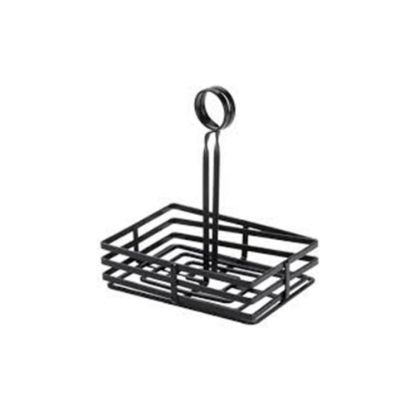 Picture of American Metalcraft Flat Coil Condiment Basket, 8in x 6in, Black