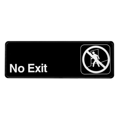 Picture of Alpine No Exit Signs, 3in x 9in, Black, Pack Of 15 Signs