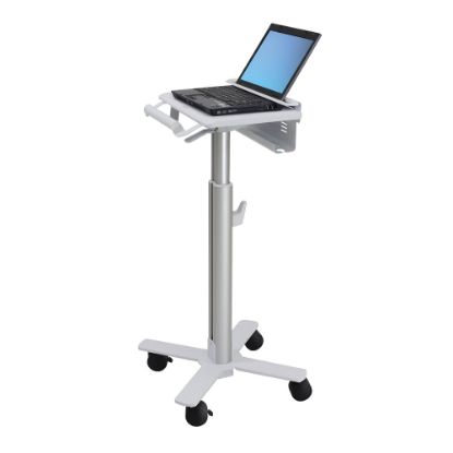 Picture of Ergotron StyleView SV10 Laptop Cart Mobile Workstation, 48inH x 19inW x 19inD, White/Aluminum