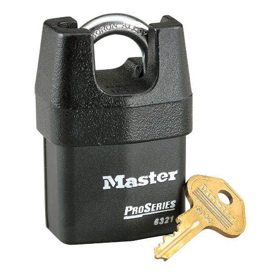 Picture of Master Lock Pro Series Boron Alloy High Security Key Padlock, 7/8in x 3/4in