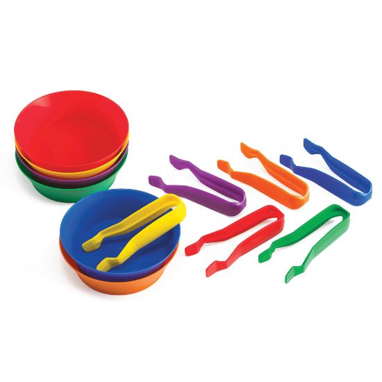 Picture of Edx Education 12-Piece Sorting Bowls And Tweezer Set, Grades PreK-2