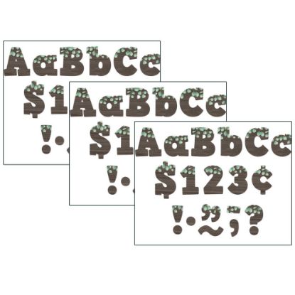 Picture of Teacher Created Resources 4in Letters, Eucalyptus, 230 Pieces Per Pack, Set Of 3 Packs