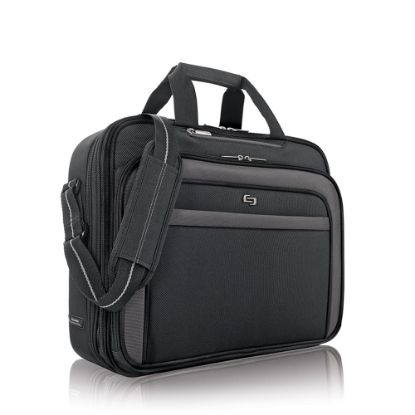 Picture of Solo New York Empire 17.3 Inch Laptop Briefcase, TSA Friendly, Black/Grey