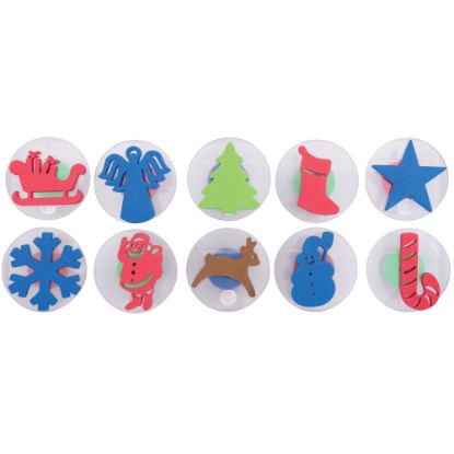 Picture of Learning Advantage Ready 2 Learn Giant Stampers, Christmas Shapes, Set Of 10 Stampers