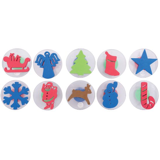 Picture of Learning Advantage Ready 2 Learn Giant Stampers, Christmas Shapes, Set Of 10 Stampers