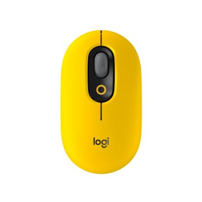 Picture of Logitech POP Mouse with emoji - Blast Yellow - Optical - Wireless - Bluetooth - Blast - USB - 4000 dpi - Scroll Wheel