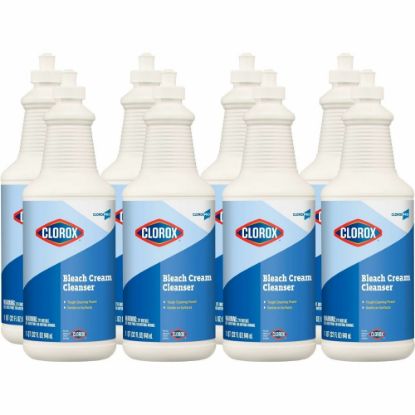 Picture of Clorox Commercial Solutions Bleach Cream Cleanser - 32 fl oz (1 quart) - 256 / Bundle - Clear