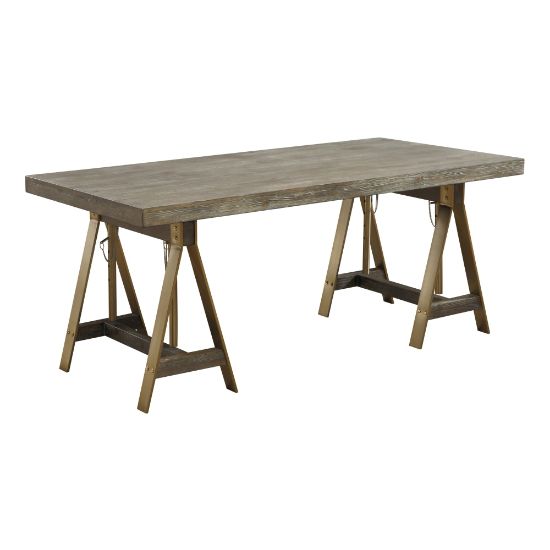 Picture of Coast to Coast Adjustable Dining Table/63inW Writing Desk, Biscayne Weathered