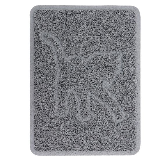 Picture of Gibson Everyday Pet Elements Cat Silhouette Place Mat, 18-1/2in x 13-13/16in, Gray