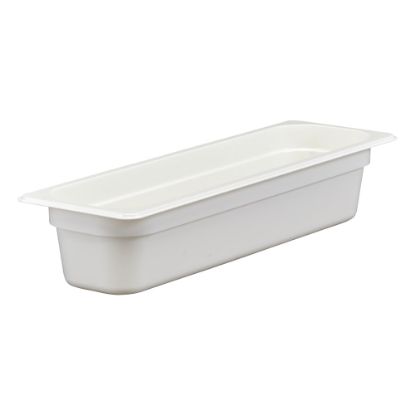 Picture of Cambro Camwear 1/2 x 4in Long Food Pans, White, Set Of 6 Pans