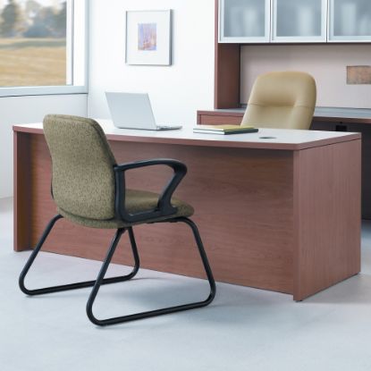 Picture of HON 10500 72inW Double-Pedestal Computer Desk, Harvest Cherry