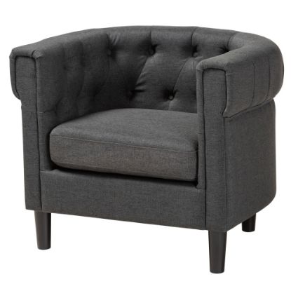 Picture of Baxton Studio 9511 Chesterfield Chair, Charcoal