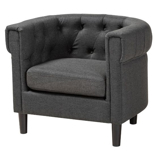 Picture of Baxton Studio 9511 Chesterfield Chair, Charcoal