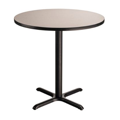 Picture of National Public Seating Cafe Table, 36inH x 36inW x 36inD, Gray Nebula/Black