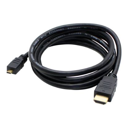 Picture of AddOn 6ft HDMI to Micro-HDMI Adapter Cable - HDMI cable - HDMI male to 19 pin micro HDMI Type D male - 6 ft - black