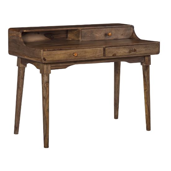 Picture of Coast to Coast 45inW Writing Desk With 3-Drawer, Brownstone