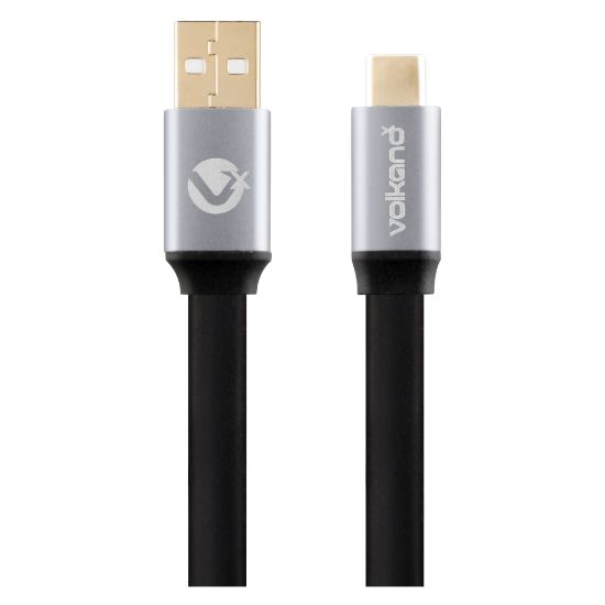 Picture of Volkano X Speed Series USB 3.0 To USB Type-C Cable, 3ft, Flat Black, VK-20071-BK