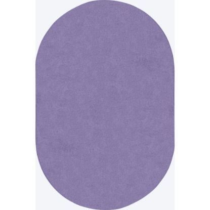 Picture of Joy Carpets Kids Essentials Oval Area Rug, Just Kidding, 6ft x 9ft, Very Violet