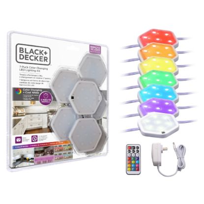 Picture of BLACK+DECKER LED Puck Light Kit With Remote, White