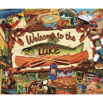 Picture of Willow Creek Press 1,000-Piece Puzzle, 26-5/8in x 19-1/4in, Welcome To The Lake