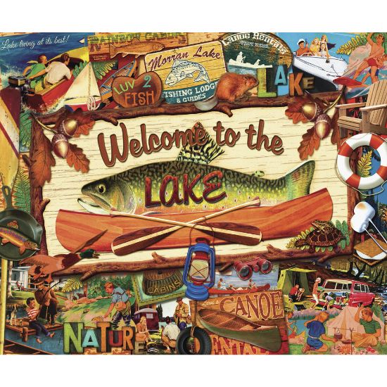 Picture of Willow Creek Press 1,000-Piece Puzzle, 26-5/8in x 19-1/4in, Welcome To The Lake