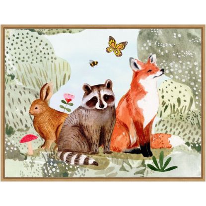 Picture of Amanti Art Fox Glen Collection A by Victoria Borges Framed Canvas Wall Art Print, 18inH x 24inW, Maple