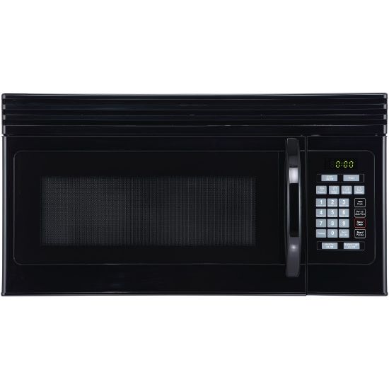 Picture of Black+Decker 1.6 Cu Ft Over-The-Range Microwave With Top-Mount Air Recirculation Vent, Black