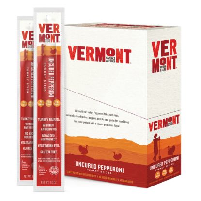 Picture of Vermont Smoke & Cure Uncured Pepperoni Turkey Sticks, Pack Of 24 Sticks