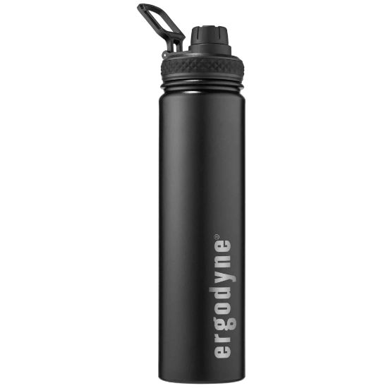 Picture of Ergodyne Chill-Its 5152 Insulated Stainless Steel Water Bottle, 25.36 Oz, Black