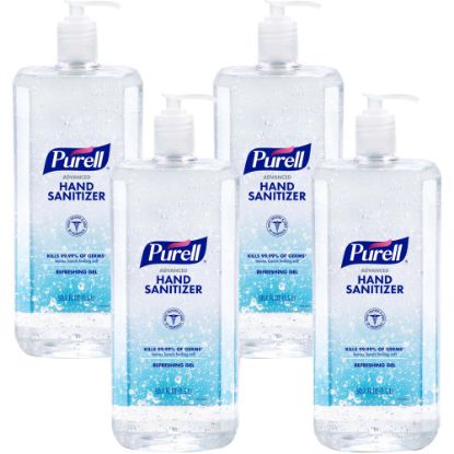 Picture of PURELL Advanced Hand Sanitizer Refreshing Gel, Clean Scent, 1.5 Liter Pump Bottle (Pack of 4)