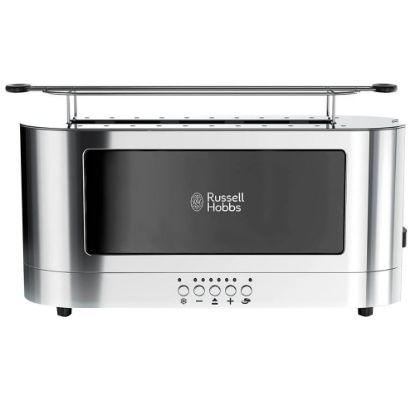 Picture of Russell Hobbs Stainless-Steel 2-Slice Extra-Wide-Slot Long Toaster With Glass Accent, Black