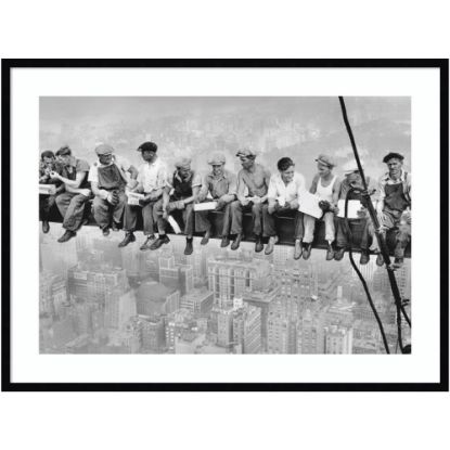 Picture of Amanti Art Lunch On A Skyscraper 1932 by Charles C. Ebbets Wood Framed Wall Art Print, 41inW x 31inH, Black