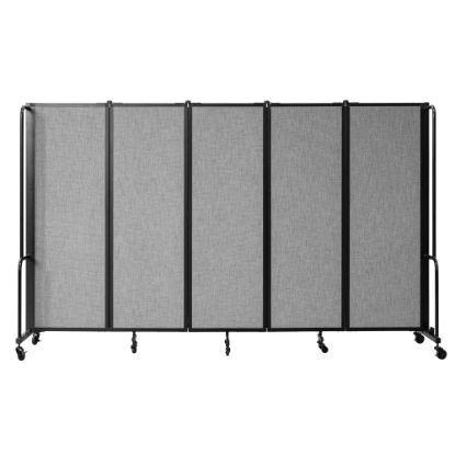 Picture of National Public Seating Room Divider, 5-Section, 72inH x 27inW x 118inD, Gray