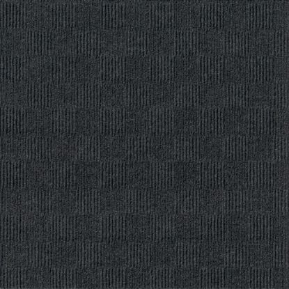 Picture of Foss Floors Crochet Peel & Stick Carpet Tiles, 24in x 24in, Black Ice, Set Of 15 Tiles