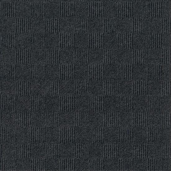 Picture of Foss Floors Crochet Peel & Stick Carpet Tiles, 24in x 24in, Black Ice, Set Of 15 Tiles