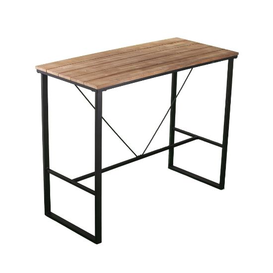 Picture of SEI Venallo Indoor/Outdoor Pub Table, 41-3/4inH x 52inW x 23-3/4inD, Natural/Black