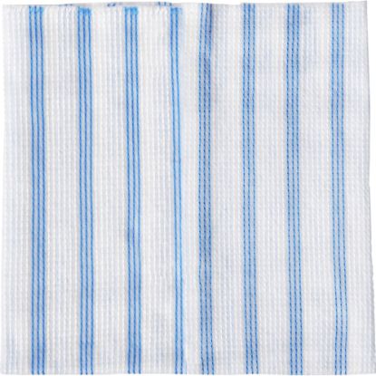 Picture of Rubbermaid Commercial HYGEN Microfiber Cloths - 12in Length x 12in Width - 60 / Carton - Disinfectant, Low Linting, Built-In Scrubber, Disposable, Contaminant-free - Blue