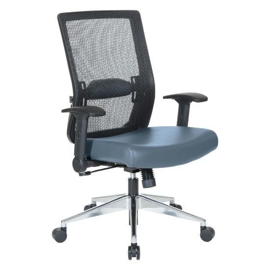 Picture of Office Star Space Seating 867A Series Ergonomic Matrix Mid-Back Chair, Blue/Black