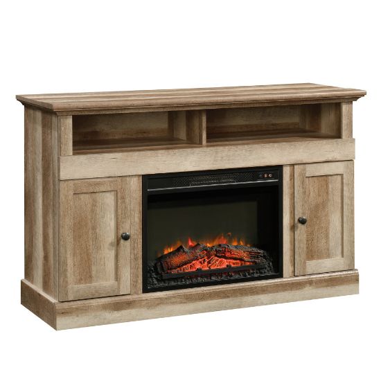 Picture of Sauder Cannery Bridge Media Entertainment Fireplace Credenza, Lintel Oak