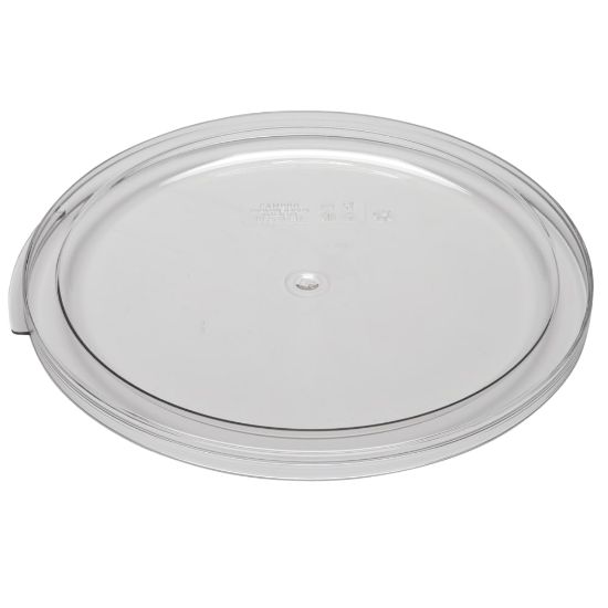 Picture of Cambro Camwear Round Food Storage Lids For 12-, 18- And 22-Qt Containers, Clear, Pack Of 6 Lids