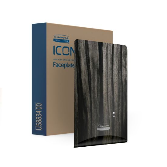 Picture of Kimberly-Clark Professional ICON Automatic Soap And Sanitizer Dispenser Faceplate, Ebony Wood Grain