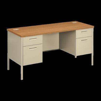 Picture of HON Metro Classic 60inW Computer Desk Credenza, Harvest/Putty