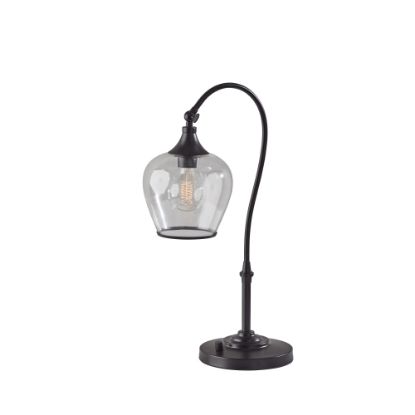 Picture of Adesso Bradford Desk Lamp, 23-1/4inH, Dark Bronze Base/Clear Shade