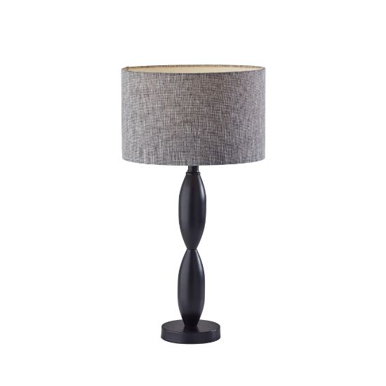 Picture of Adesso Lance Table Lamp, 25inH, Black Base/Dark Gray/White Shade