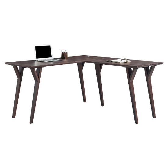 Picture of Realspace Trezza 62inW L-Shaped Computer Desk, Warm Walnut