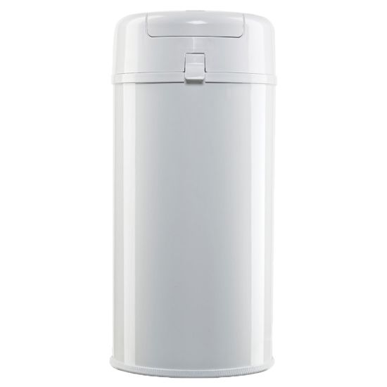 Picture of Bubula Steel Diaper Pail, 25inH x 11-3/8inW, x 11-3/8inD, White