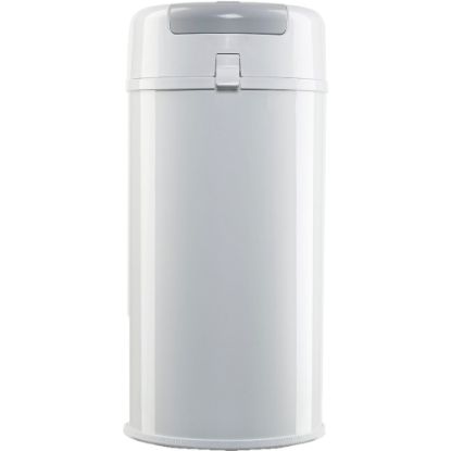 Picture of Bubula Steel Diaper Pail, 25inH x 11-3/8inW, x 11-3/8inD, White/Gray