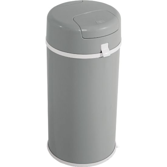 Picture of Bubula Steel Diaper Pail, 25inH x 11-3/8inW, x 11-3/8inD, Gray