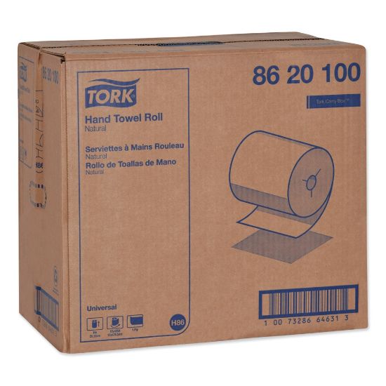 Picture of Tork Universal Notched 1-Ply Paper Towels, 425ft Per Roll, Natural, Pack Of 12 Rolls